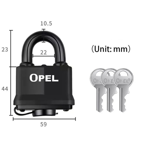 Opel Waterproof Laminated Padlock 50mm New!!! - Picture 6 of 6